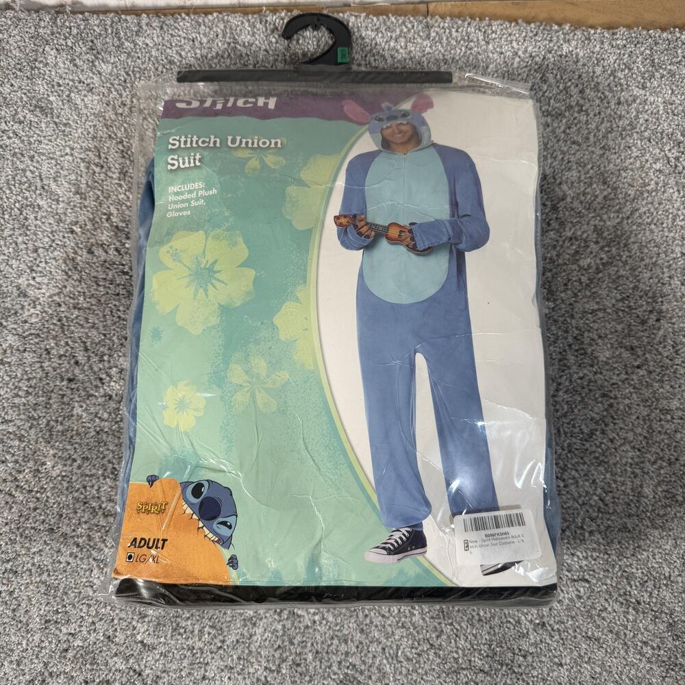 Spirit Halloween Stitch Union Costume Set L/XL Disney Character Cosplay Cartoon
